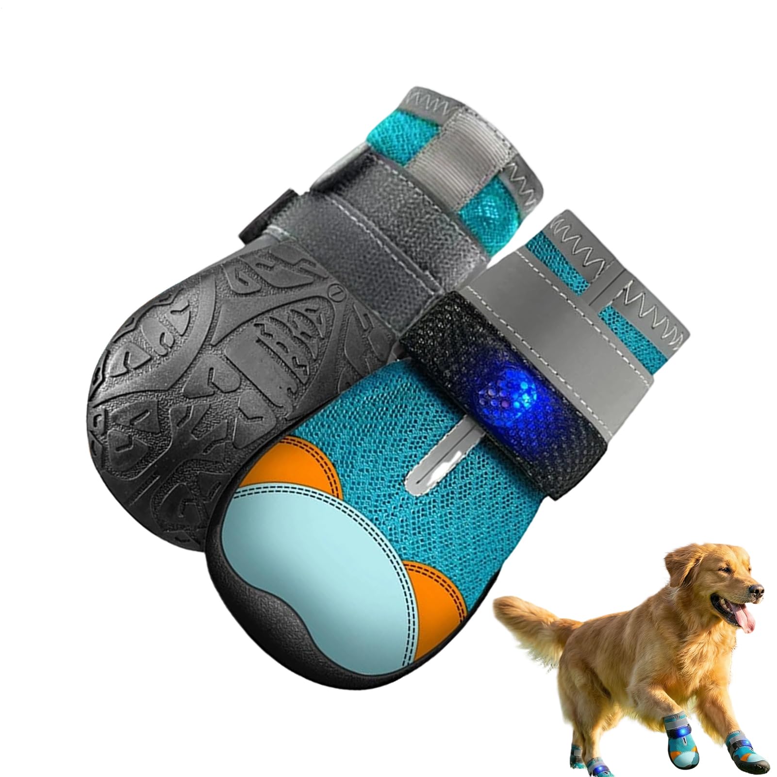 Chaussures lumineuses pour chat protégeant les pattes du sol chaud