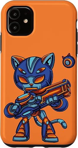 Miniatura 10 de iPhone 13 Pro Max Soldier Alien Cat Robot Outer Space Bright Colorful Cartoon Case