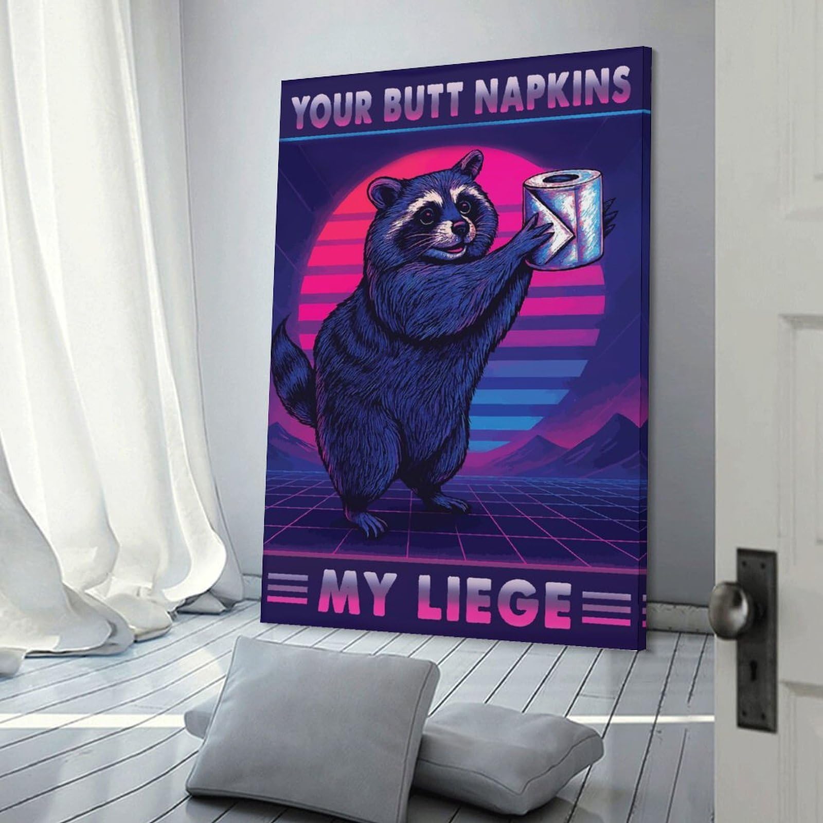 Junmoney Frame-Style-21-1 Your Butt Napkins My Liege Room Decor Wall Art 12X18inch(30X45cm), For Bedroom, Guest Room Or Reading Nook, An Easy Wall Refresh For Bedrooms