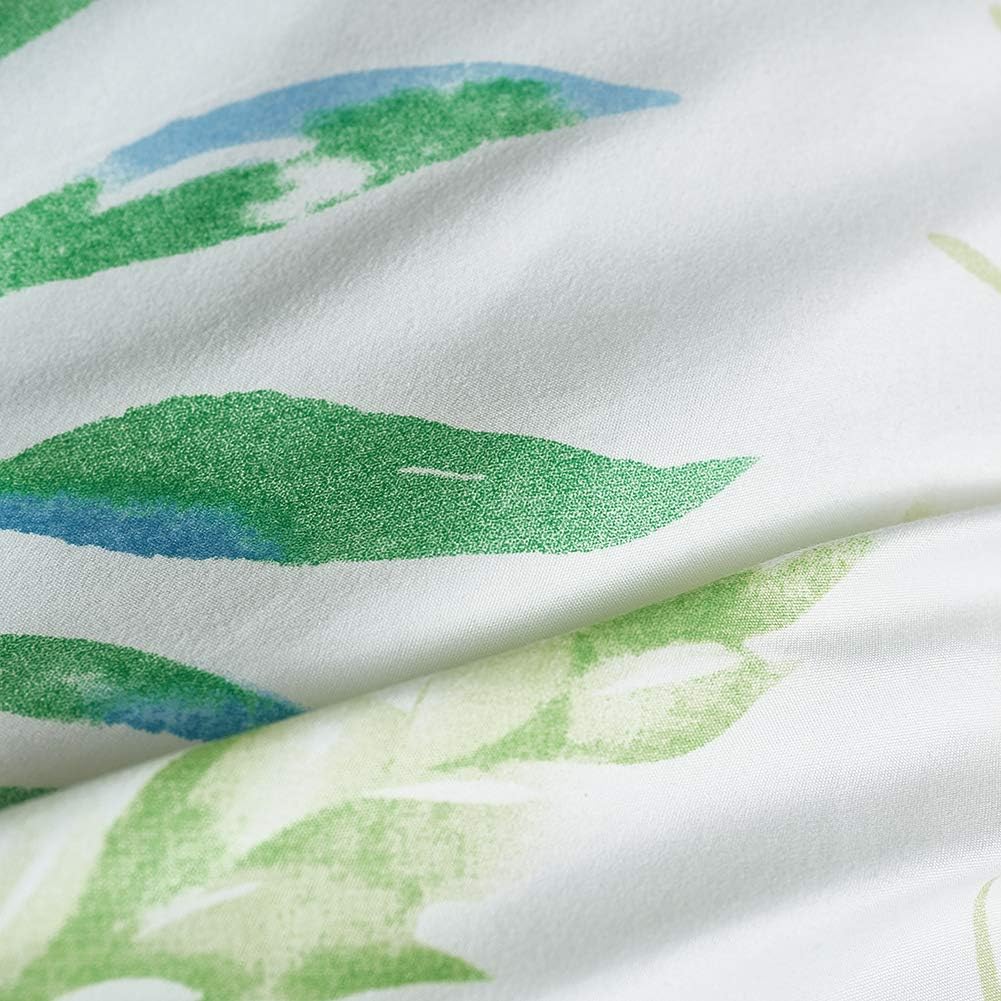 TOPCHANCES Bedding Comforter Set,Botanical Bedding Printed Comforter Set 100% Microfiber Bedding Set (Color #Y4571, Twin)