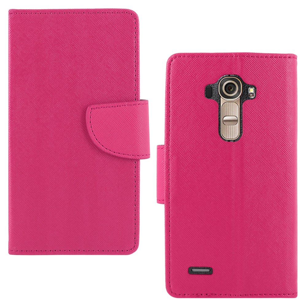 ebestStar - Cover Compatibile con LG G4 H815, G4 Dual-LTE Custodia Portafoglio Pelle PU Protezione Libro Flip + Mini Penna +3 Pellicole plastica, Viola [Apparecchio: 149 x 76.2 x 9.8mm, 5.5