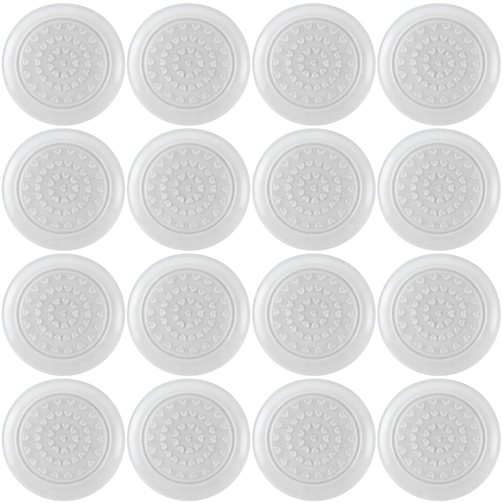 Photo 1 of 16-Pack Clear Round Cutting Board Feet, Self-Adhesive Silicone