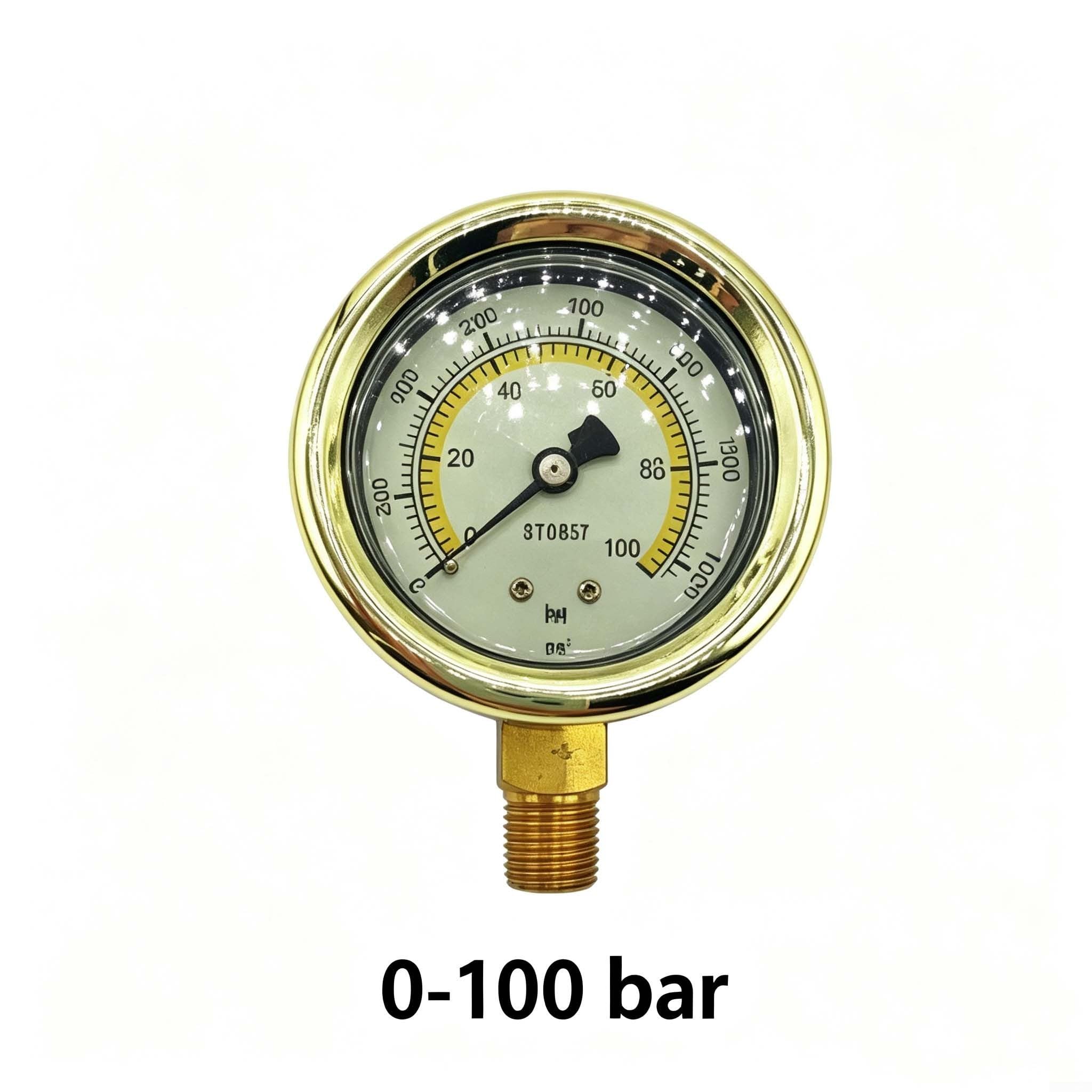 Medidor de presión de agua resistente a los golpes 0-1400psi Metal