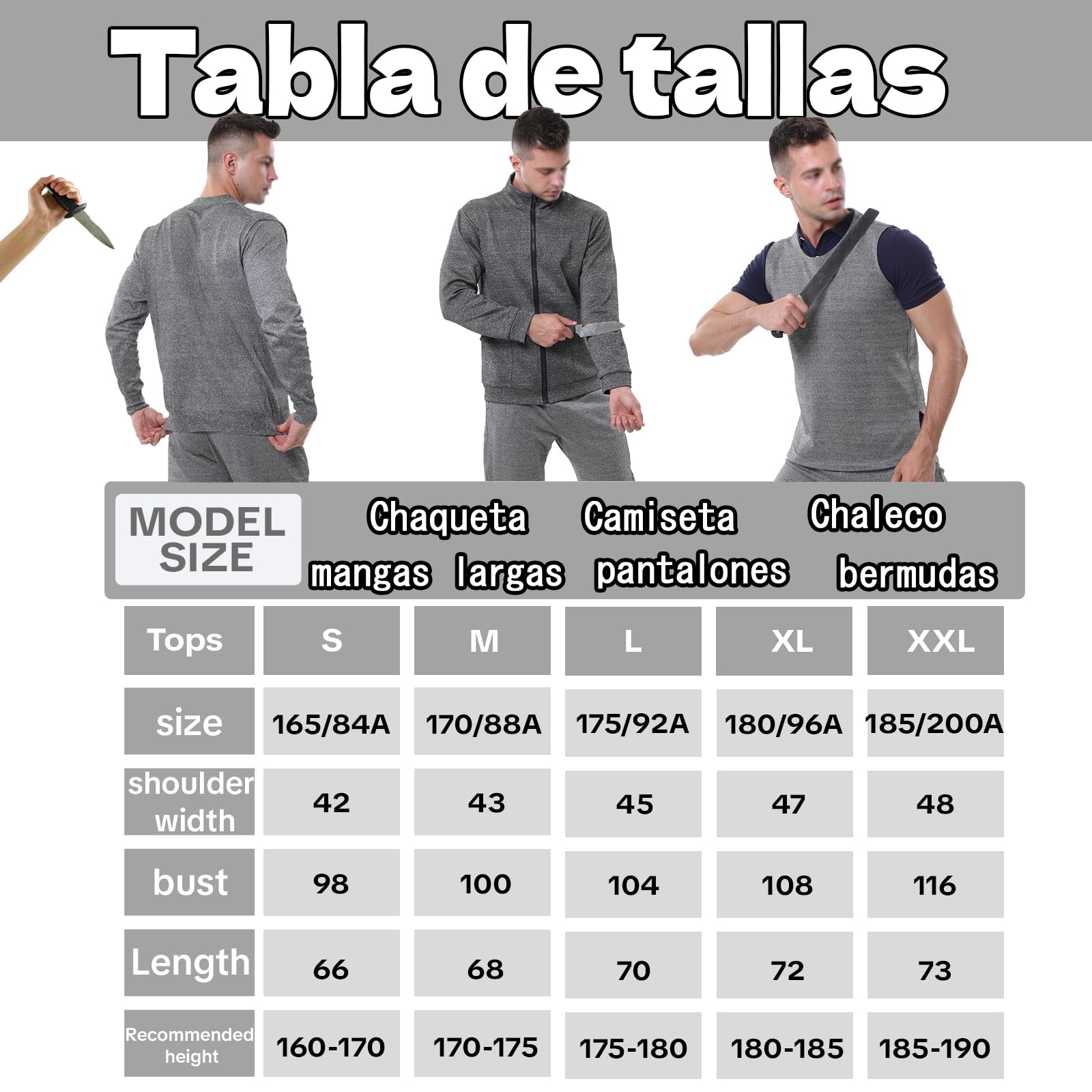 Ropa de corte de protección de nivel 5,camiseta de manga larga a prueba de mordeduras,Resistente al Corte Chaleco,Suministros de Seguridad utilizada for proteger la seguridad personal