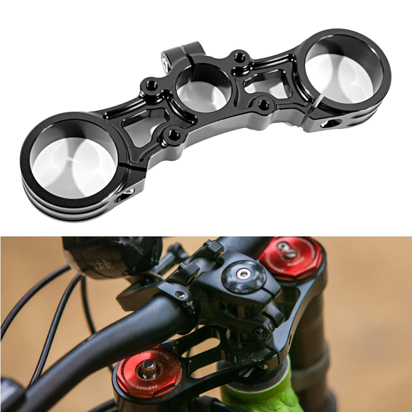 Amazon.com: Woodniu Racein Triple Tree Upper Top Clamp for