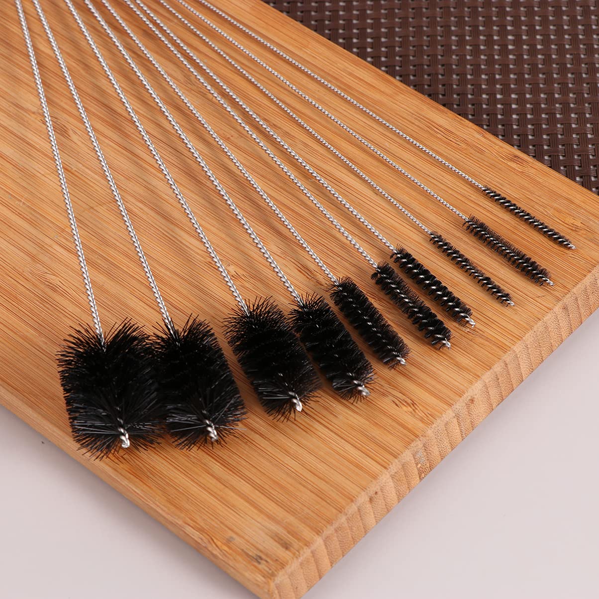 STOBAZA 2 Sets Coffee Machine Brush Test Tube Brush Cleaning Brush Bottle Brush Black