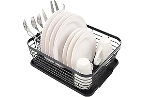 TQVAI Black Dish Drainer Rack: Ultimate Drying Solution