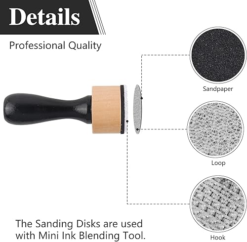 Miniatura 6 de Juego de 129 mini herramientas de mezcla de tinta, incluye 3 mini herramientas de mezcla de tinta y 86 almohadillas de espuma de repuesto, 40 discos