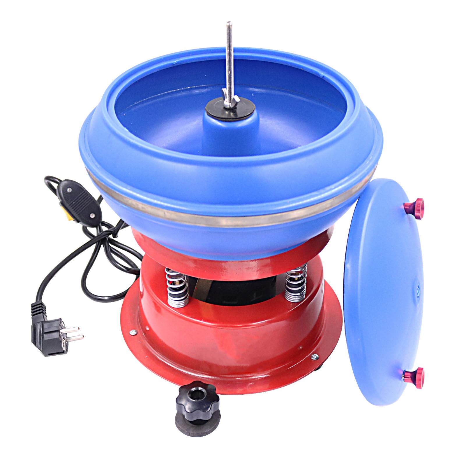Poliermaschine Polierer, 3,5L 8 Zoll Elektrischer Stein Vibrations Tumbler Schmuck Vibrations Poliermaschine Metallpolierer Hochleistungs Industriepolierer Schmuckpolierer Mit Schmirgel-Schleifmittel