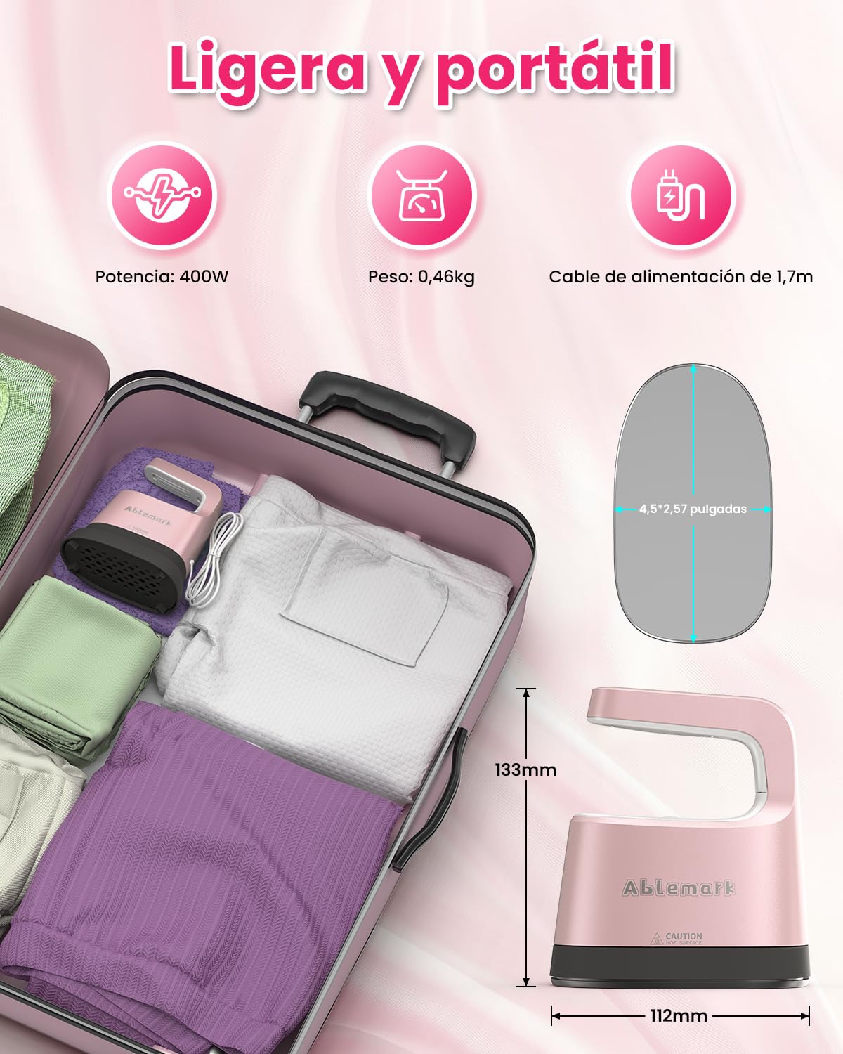Mini Prensa de Calor con 4 Temporizadores, Impresora para Camisetas con 3 Controles de Temperatura, Plancha Sublimacion Zapatos y Sombreros para Bricolaje, Control de Temperatura NTC.