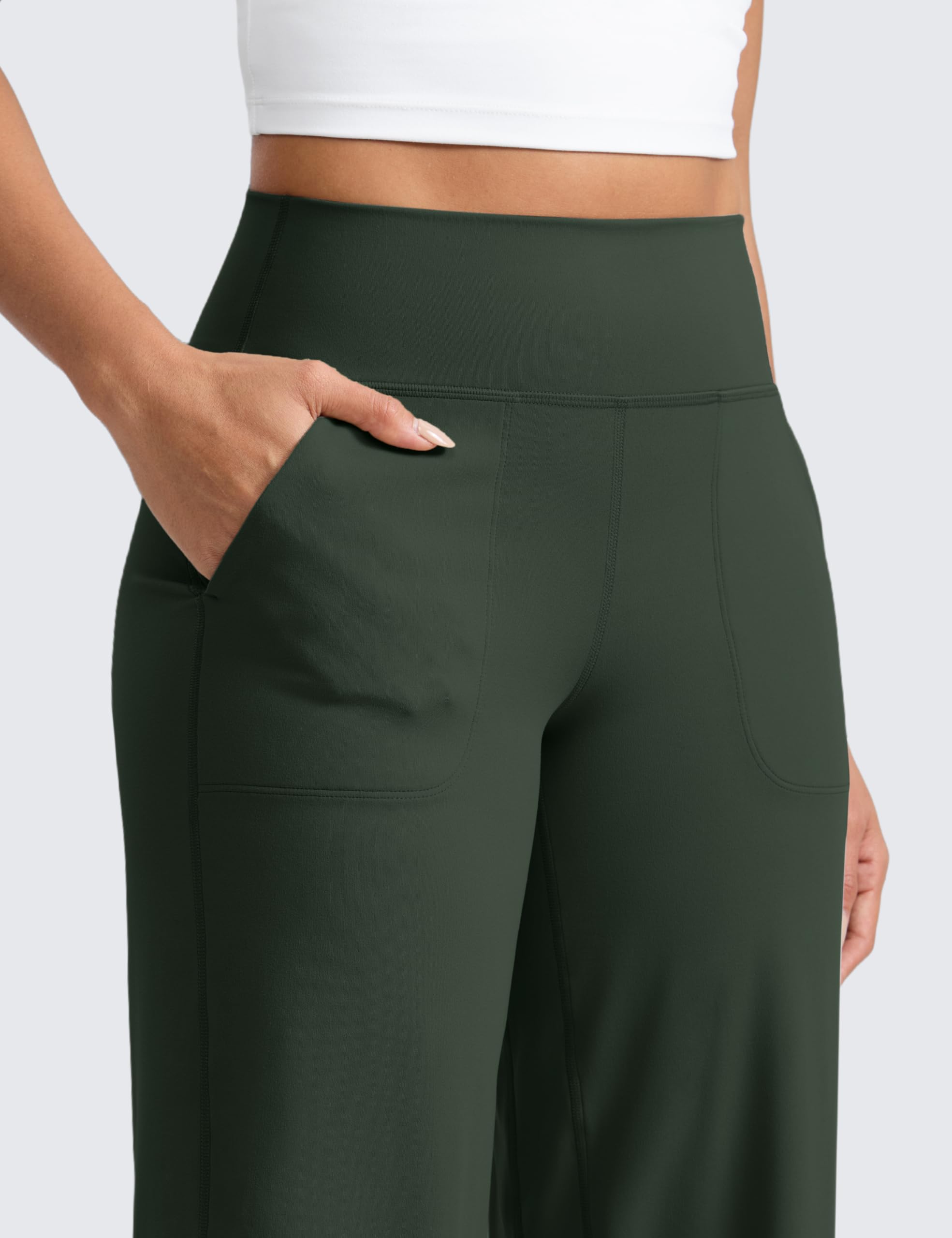 CRZ YOGA Butterlift Pantaloni a Gamba Larga 74cm Leggenda Verde 42