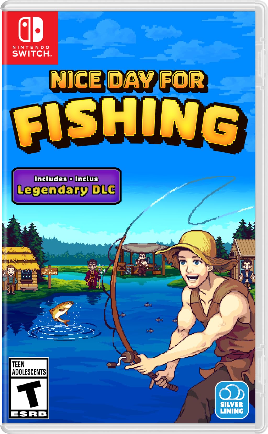 Interruptor Nintendo Buen día para la pesca carcasa ligera de viaje dock 8