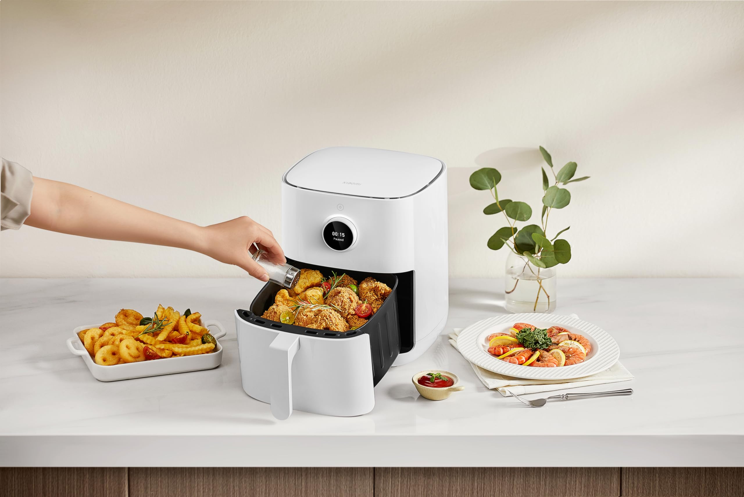 Xiaomi Smart Air Fryer 4.5L Friggitrice ad Aria Intelligente 360° Wi-Fi Display OLED 1500W