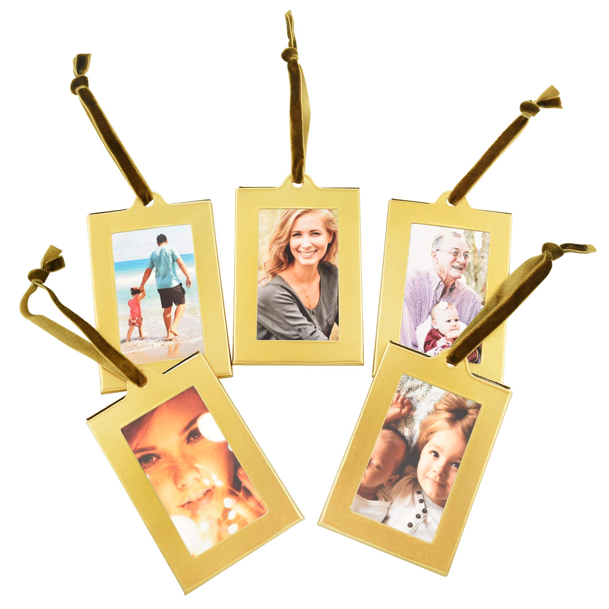 Thetford Design Family Tree Gold Photo Frame with 5 Hanging Picture