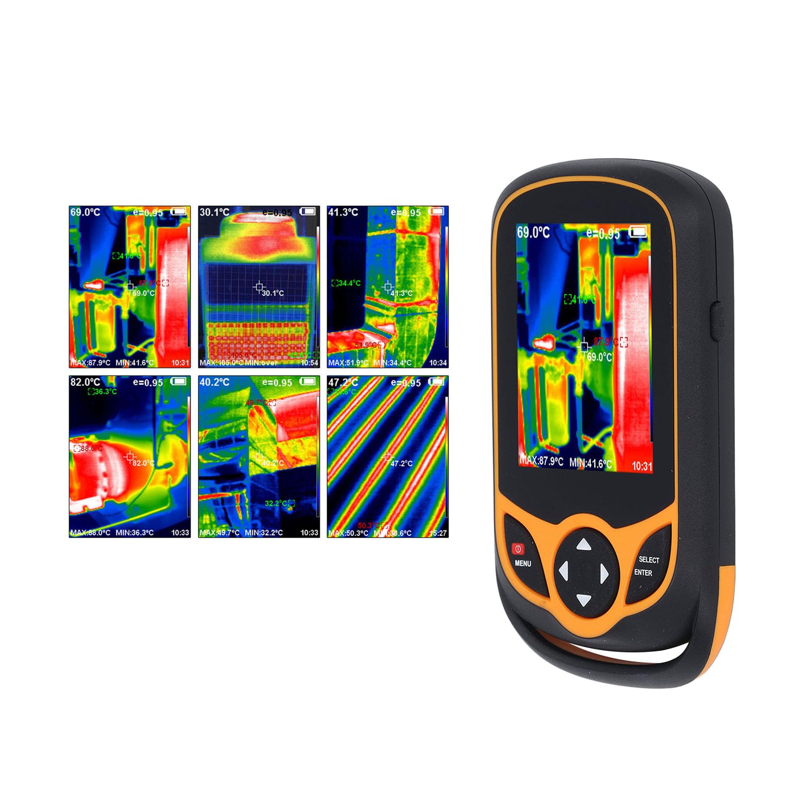 Pocket Infrared Thermal Imager Tragbare Wärmebildkamera Infrarotkamera 256x192 IR Auflösung 0.07℃ Empfindlichkeit mit 3.2in Touchscreen für schnelle Fehlererkennung