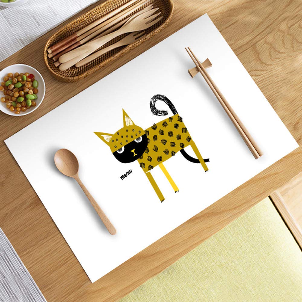 Lklnkvl Yr9 13 Placemats, Tasteless Waterproof Table Mat Western Cloth Coaster Student Pvc Anti-Scald Heat Insulation Home-Yr9-1_35*45Cm(,30 * 45Cm)