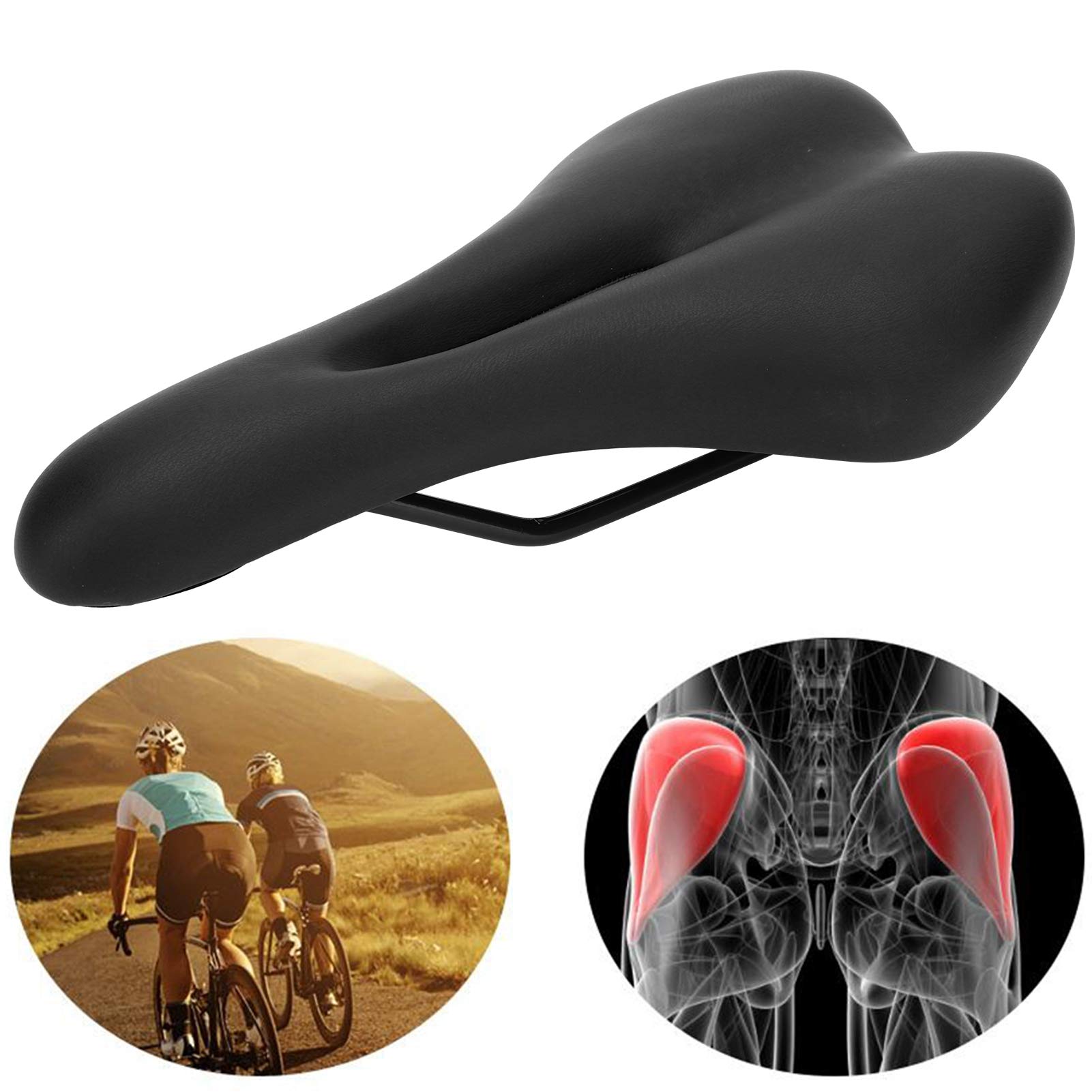 VGEBY Selle per Bici, Comoda Sella per Bicicletta da Montagna Seggiolino per Bicicletta Cavo Impermeabile e Resistente agli Urti Cuscino Morbido per Mountain Bike, Bici da Strada