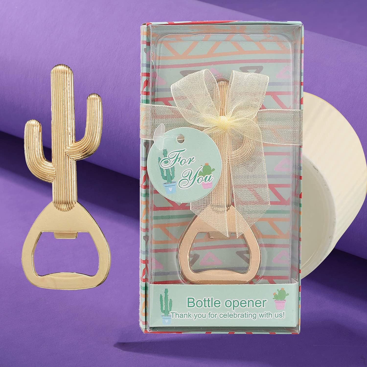 Party Decor&crafts 24PCS Mexican Party Favors Cactus Bottle Opener, Wedding Party Favor Decor Bridal Shower for Guests Baby Shower Birthday Party Favor Guest for Guest (Cactus Opener, 24)
