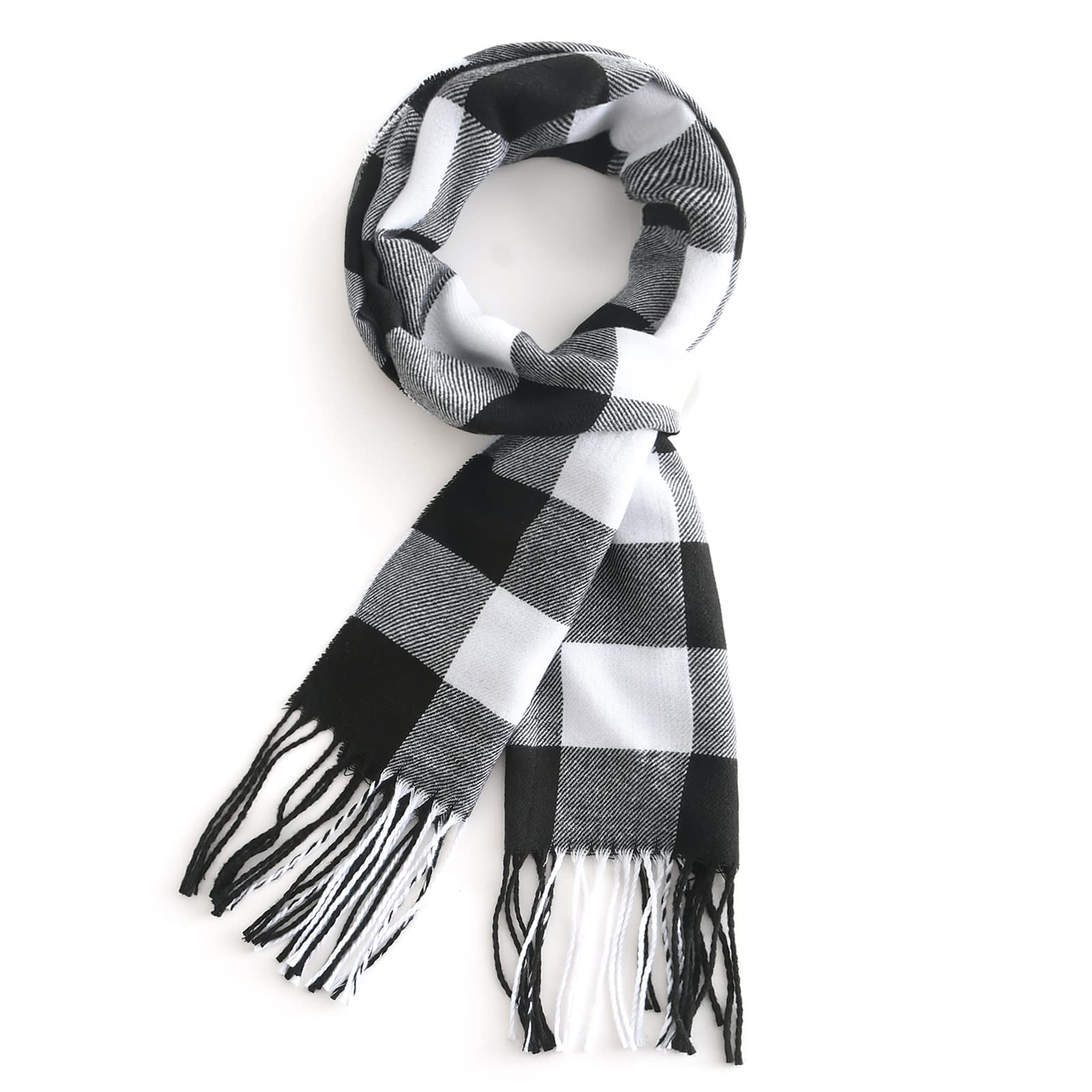 Plaid Scarf for Men Women Super Soft Classic Tartan Checkered Neck Scarves
