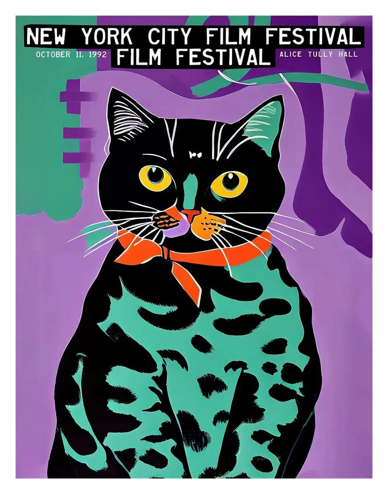 Xenite N Wall Art Canvas Prints Funny Cats French Jazz And Wine Posters Reading Hobbies Cartoo Prints Canvas Painting Wall Art Pictures Home Living Room Decor(,50X70cm)