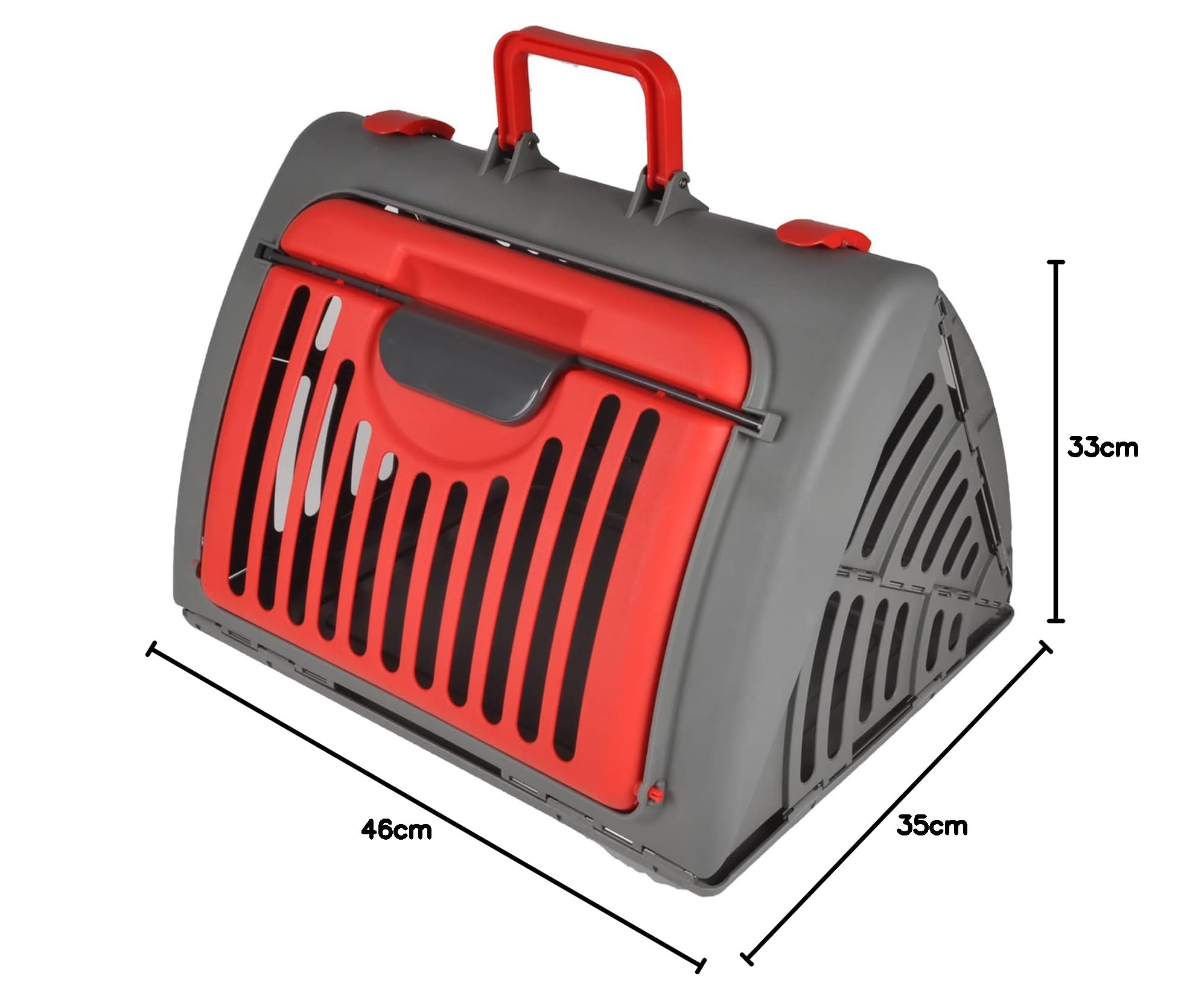 Love Story, Caisse de Transport Pliable Plastique 46 x 35 x H33 cm Anthracite Rouge