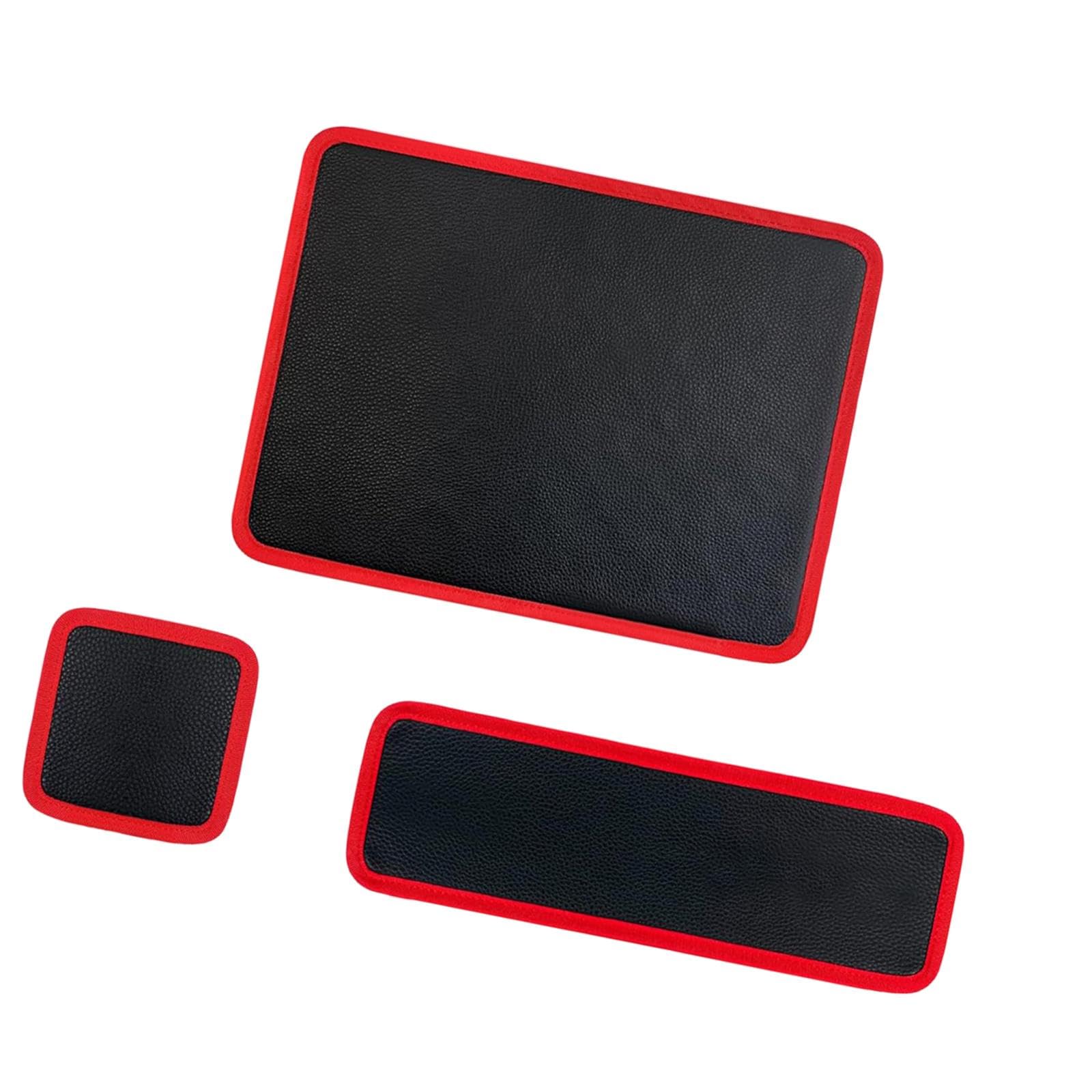 Bandejas para Herramientas (3 Piezas) - Organizador de Caja de Herramientas, Alfombrillas Antideslizantes para Carro de Herramientas- Rojo