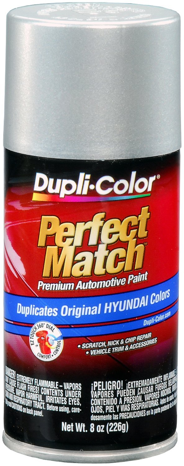 Dupli-Color (BHY1800-6 PK Bright Silver Metallic Perfect Match Automotive Paint For Hyundai Vehicles - 8 oz. Aerosol, (Case of 6)