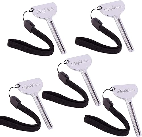 PERFEHAIR 5pcs tubo pasta de dientes exprimidor claves, metal tinte color clave rodillo dispensador escurridor herramienta