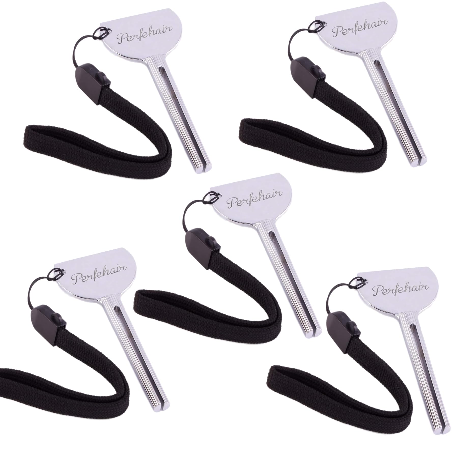 PERFEHAIR 5pcs Tube Toothpaste Squeezer Keys, Metal Hair Dye Color Key Roller Dispenser Wringer Tool