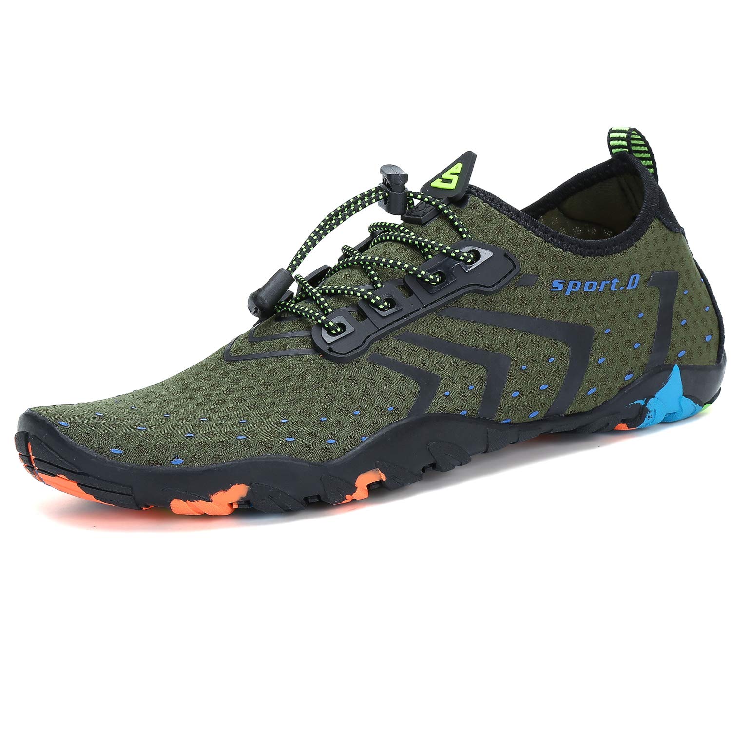 SAGUARO Escarpines para adultos, para el agua, para la playa, para hombre y mujer, color Verde, talla 45 EU