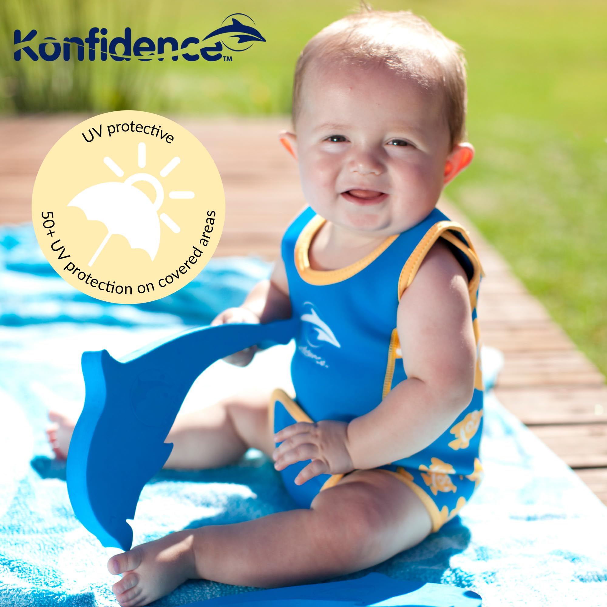 Konfidence Babywarma Muta per bambini, in neoprene ad alta visibilità, regolabile