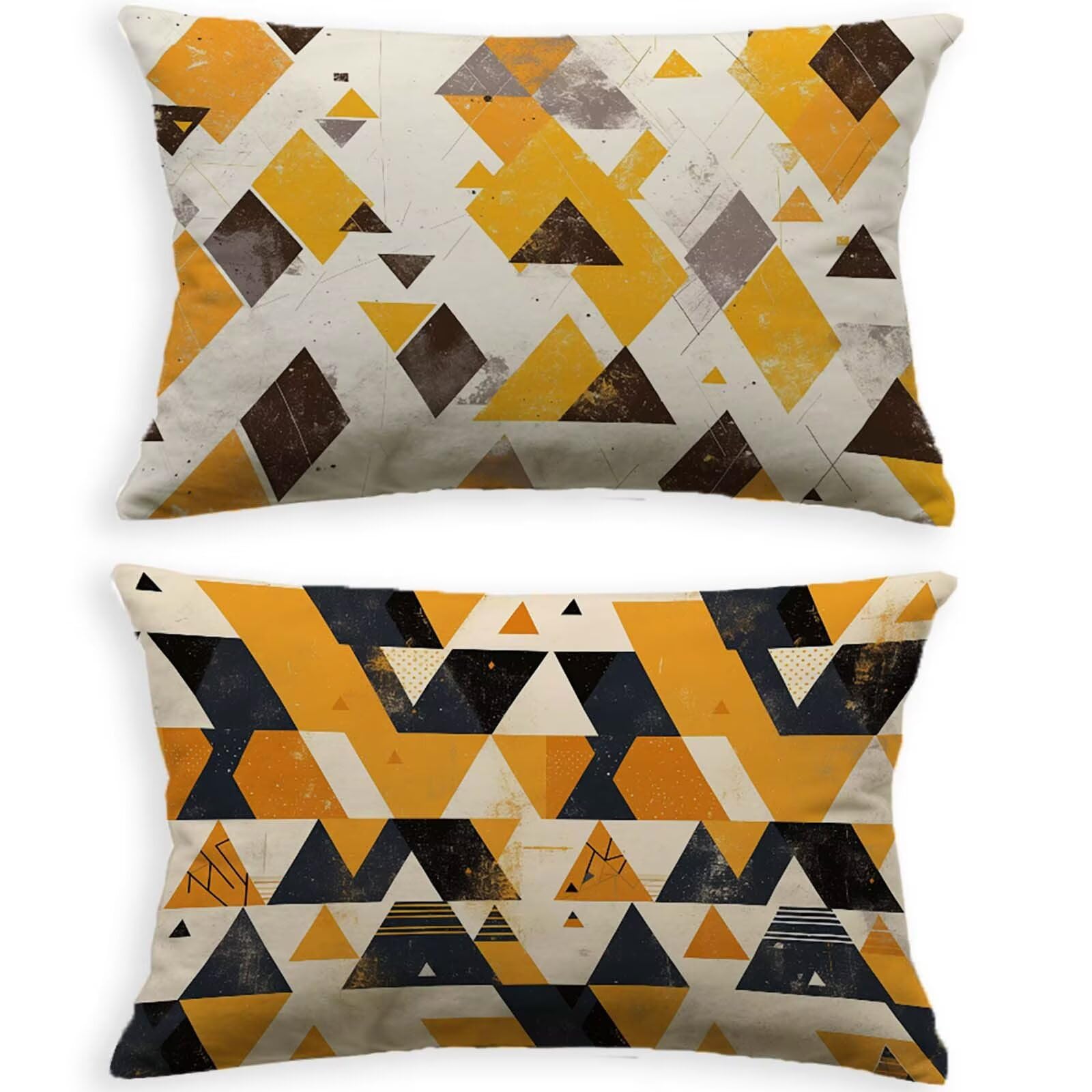 Housse de Coussin Géométrie en Velours pour Créer une Ambiance Cosy Automne dans le Salon