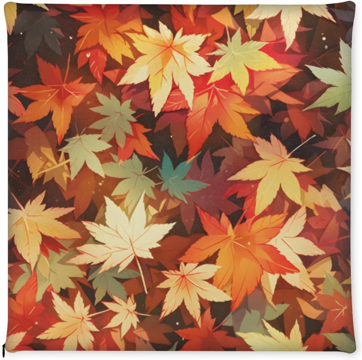 Autumn Leaf Maple Leaves Fall Seat Cushion for Chair 16 x 16 in Comfortable Chair Cushion Washable Chair Pads Indoor Outdoor for Kitchen Dining Room Office