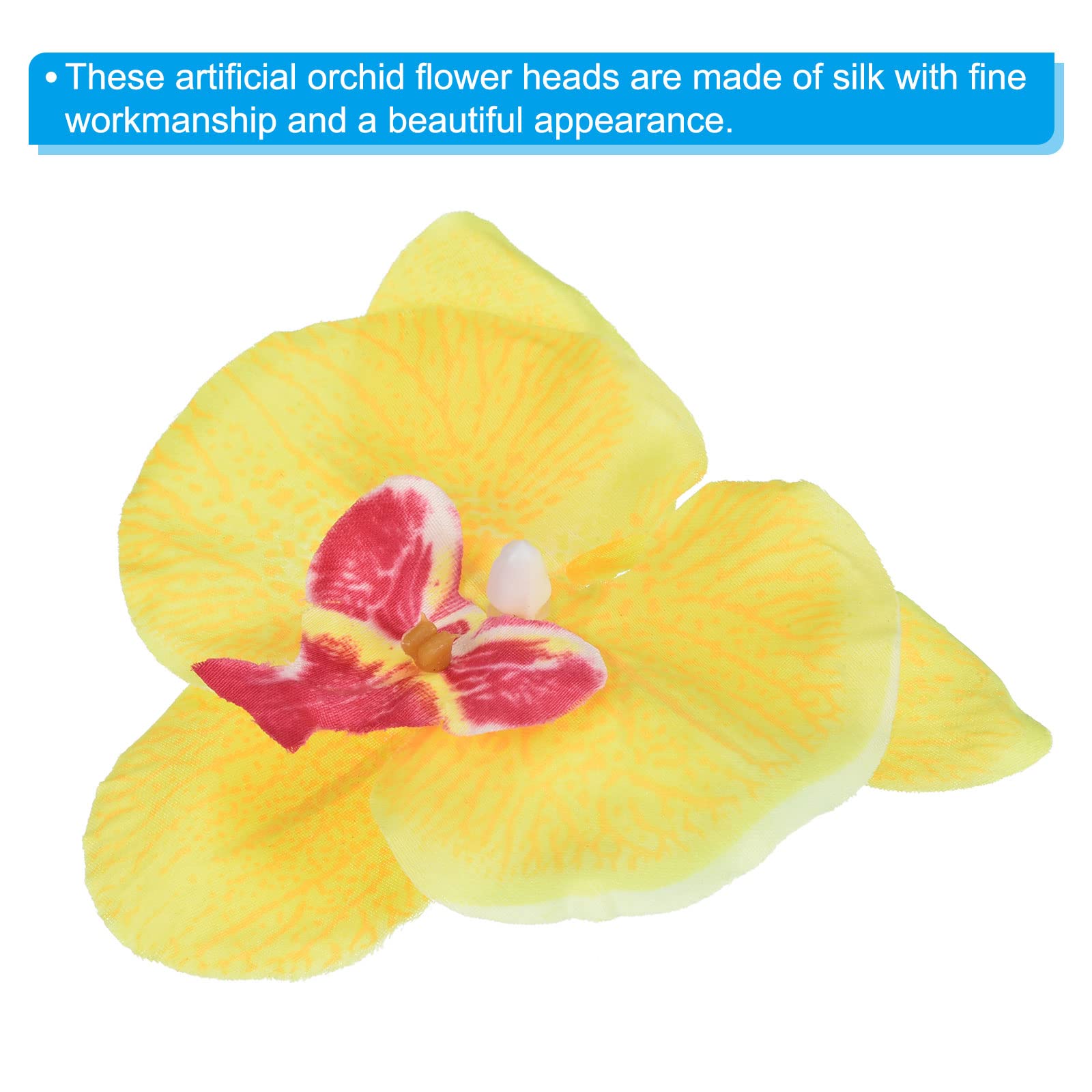 PATIKIL 3.9" Artificial Orchid Flower Heads - Image 4