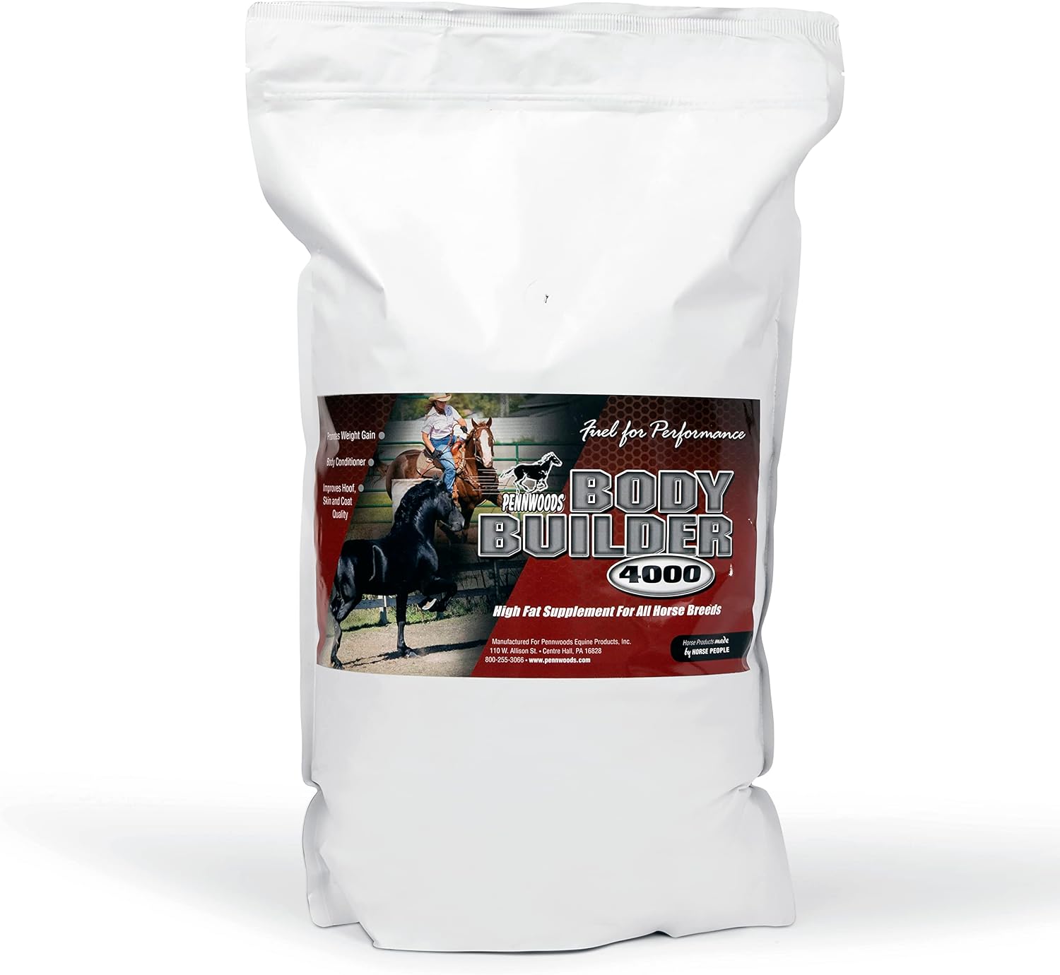 Pennwoods Body Builder 4000, Horse Weight Gain Supplement, High Fat and Energy Horse Weight Builder with Body Conditioning Horse Vitamins, Improves Hoof Quality - 11 LB Bag : Horse Nutritional Supplements And Remedies : Pet Supplies