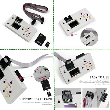 CNCTOPBAOS Upgrade CNC 3018-PRO 3 Axis DIY Mini CNC Router Kit with GRBL Remote Control Offline Controller PVC PCB Acrylic Plastic Wood Cutting Engraving Carving Milling Machine