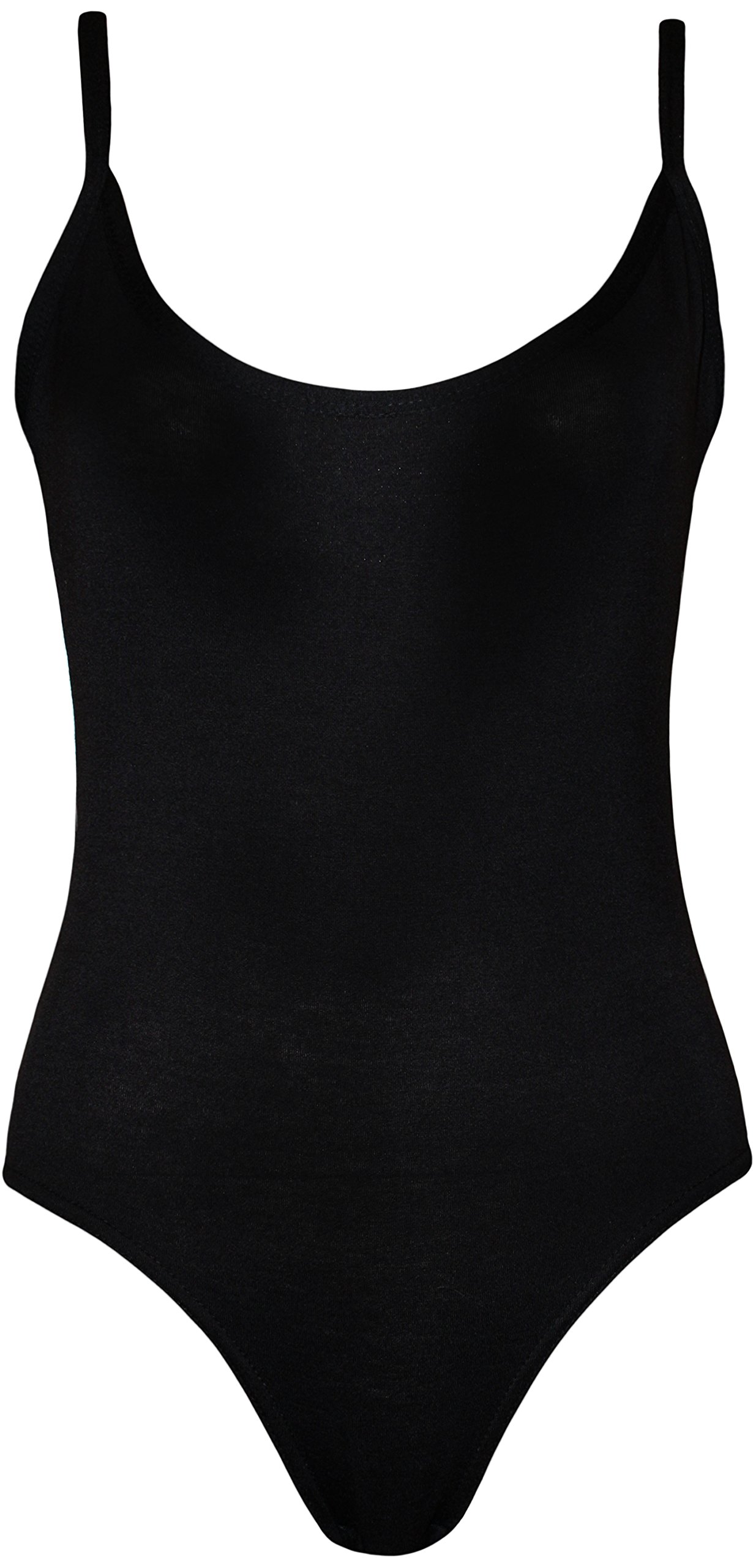 Womens Strappy Sleeveless Ladies Camisole Vest Bodysuit Leotard Top - 8-14
