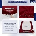GADDA CO Cotton Feel Terry Ultra Soft 100% Waterproof Mattress Protector King Size, Breathable & Hypoallergenic Mattress Cover, Bed Protector King Size - 78x84 Inch (6.5x7 Ft), Maroon gallery image