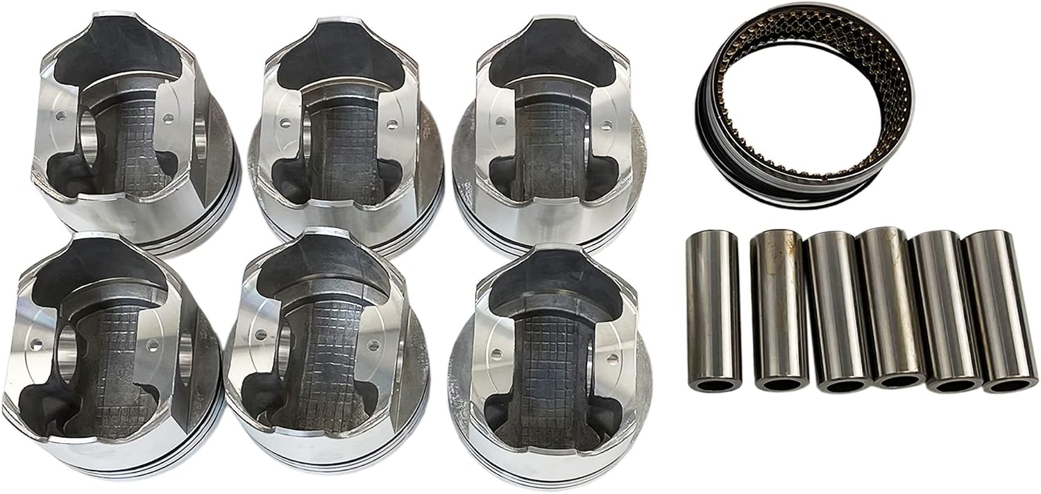 Pistons w/Rings For 1991-2002 Ranger Taurus Mazda Mercury 3.0L V6 OHV VULCAN P6301