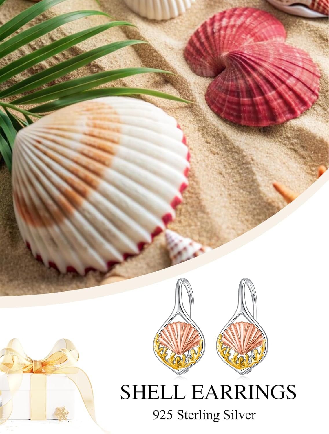 WINNICACA Ocean Leverback Earrings 925 Sterling Silver Sea Animal Beach Turquoise Dangle Drop Earrings Jewelry Christmas Birthday Gifts for Women Daughter Friends - Image 6