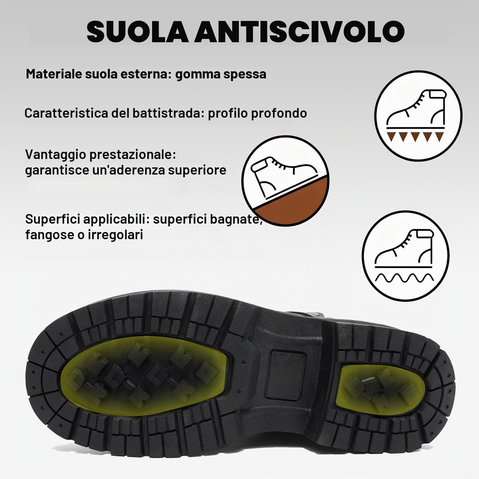 Stivali Donna Inverno Scarpe da Neve Impermeabili Stivaletti Pelliccia Stringate Outdoor Stivali da Trekking Caldi Snow Boots GR.37-42 Grigio-41EU