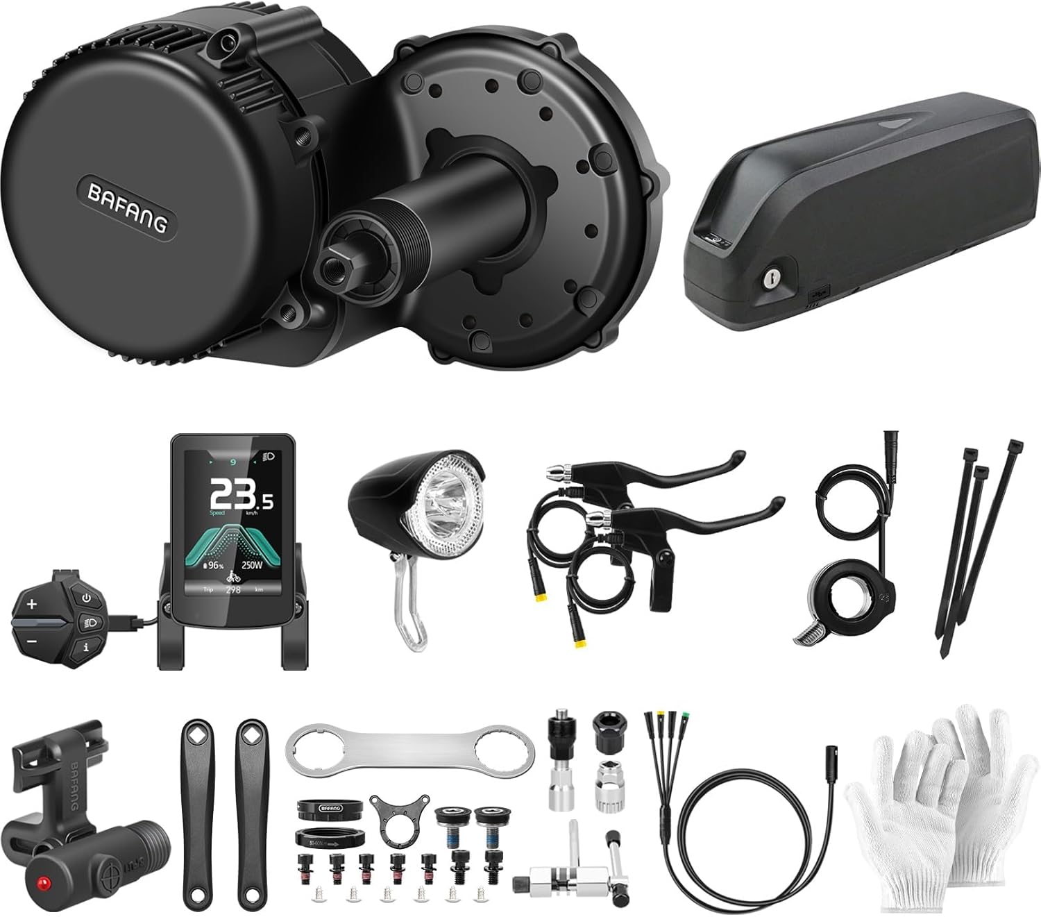 BAFANG 48V 750W BBS02B Central Motor Conversion Kit ebike (48V-750W-44T, G1 and 13Ah Battery)