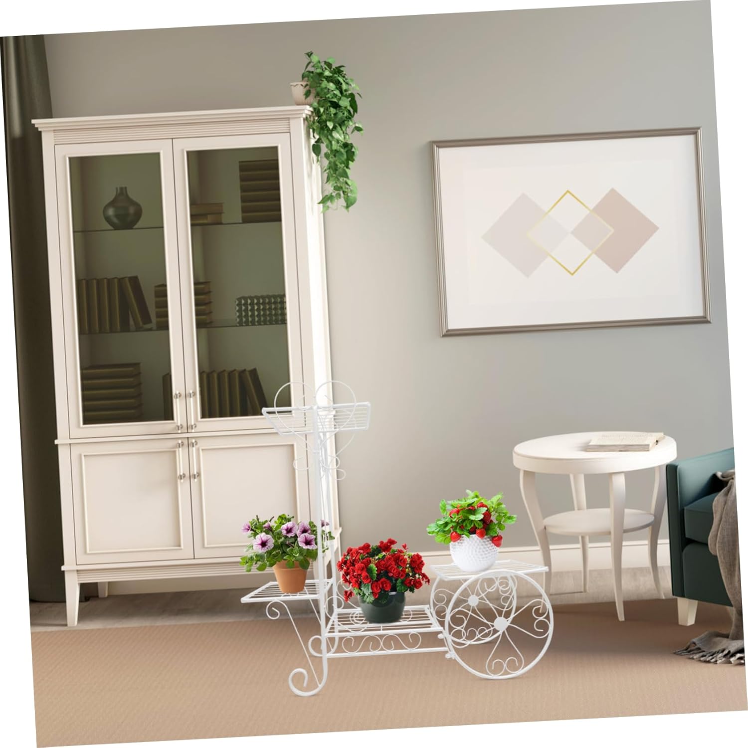 Sosoport Plant Stands for Indoor Outdoor Iron Flower Pot Rack Multiple Levels for Greenery