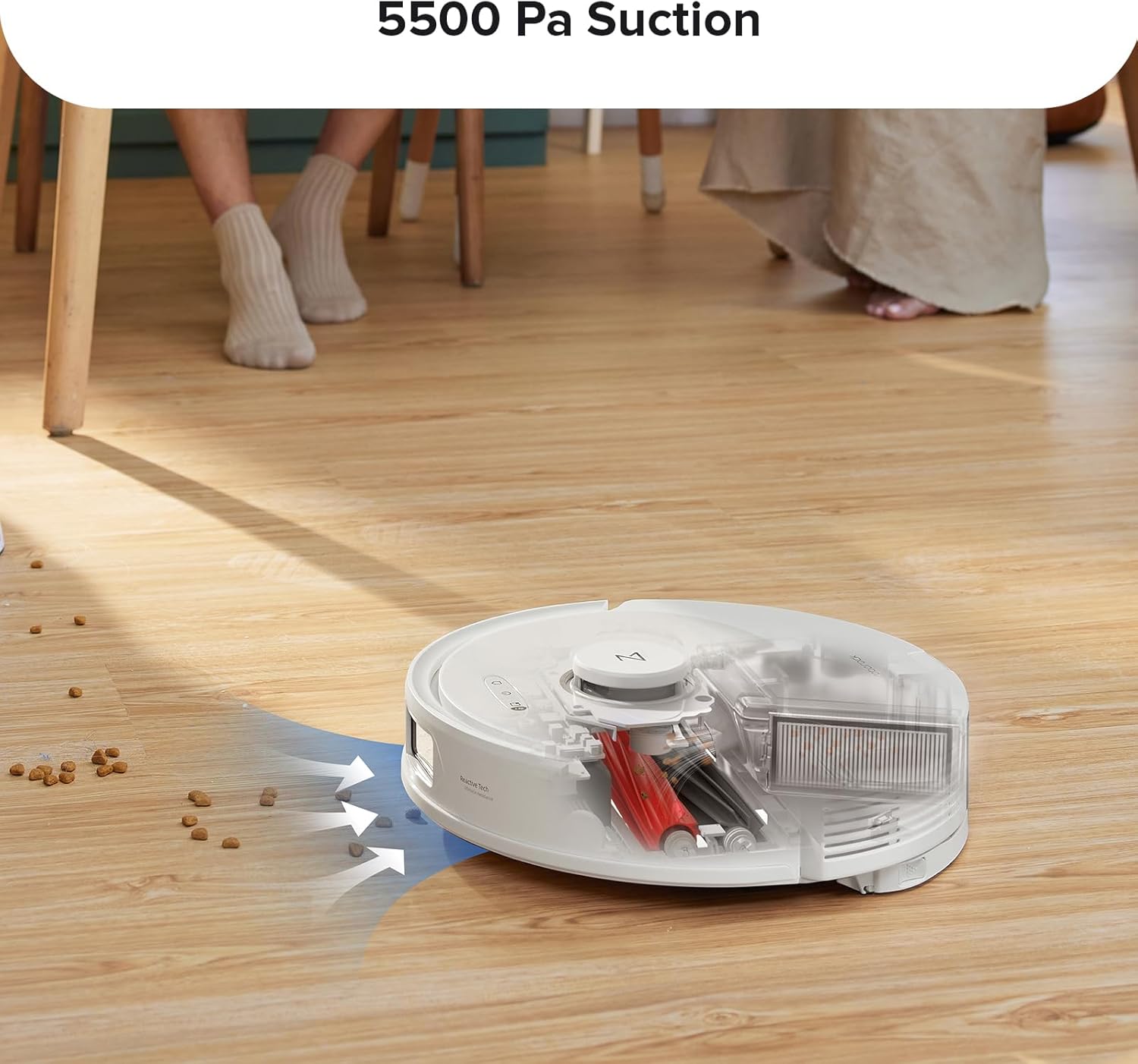 roborock Q8 Max Robot Vacuum and Mop Cleaner, DuoRoller Brush, 5500Pa Strong Suction, Lidar Navigation, Obstacle Avoidance, White (Renewed)