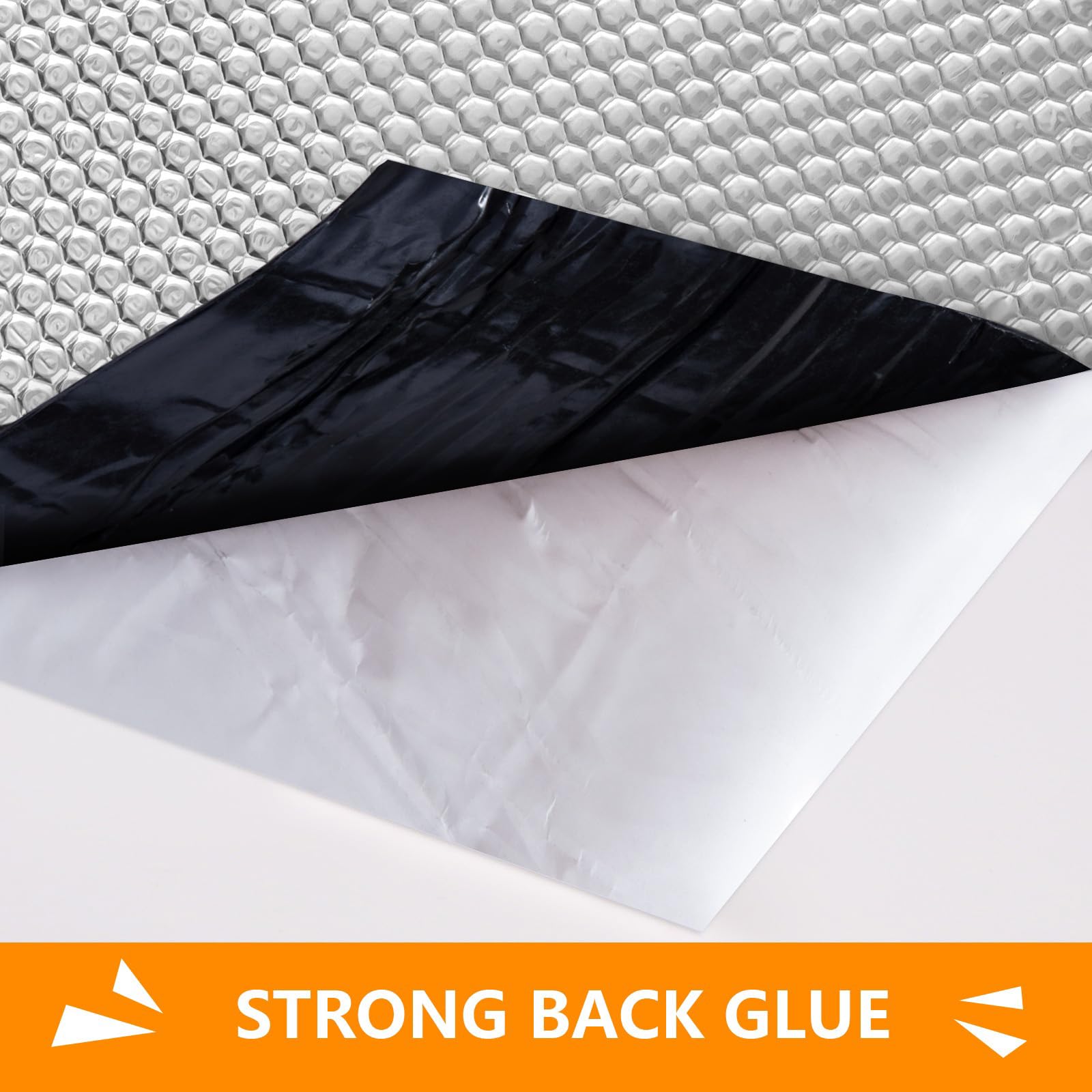 Alubutyl Dämmmatte Selbstklebend 2mm 50 cm x 400 cm = 2 m²,Anti Dröhn Matte Auto Dämmung Selbstklebend,Dämmstreifen Schalldämmbaumwolle