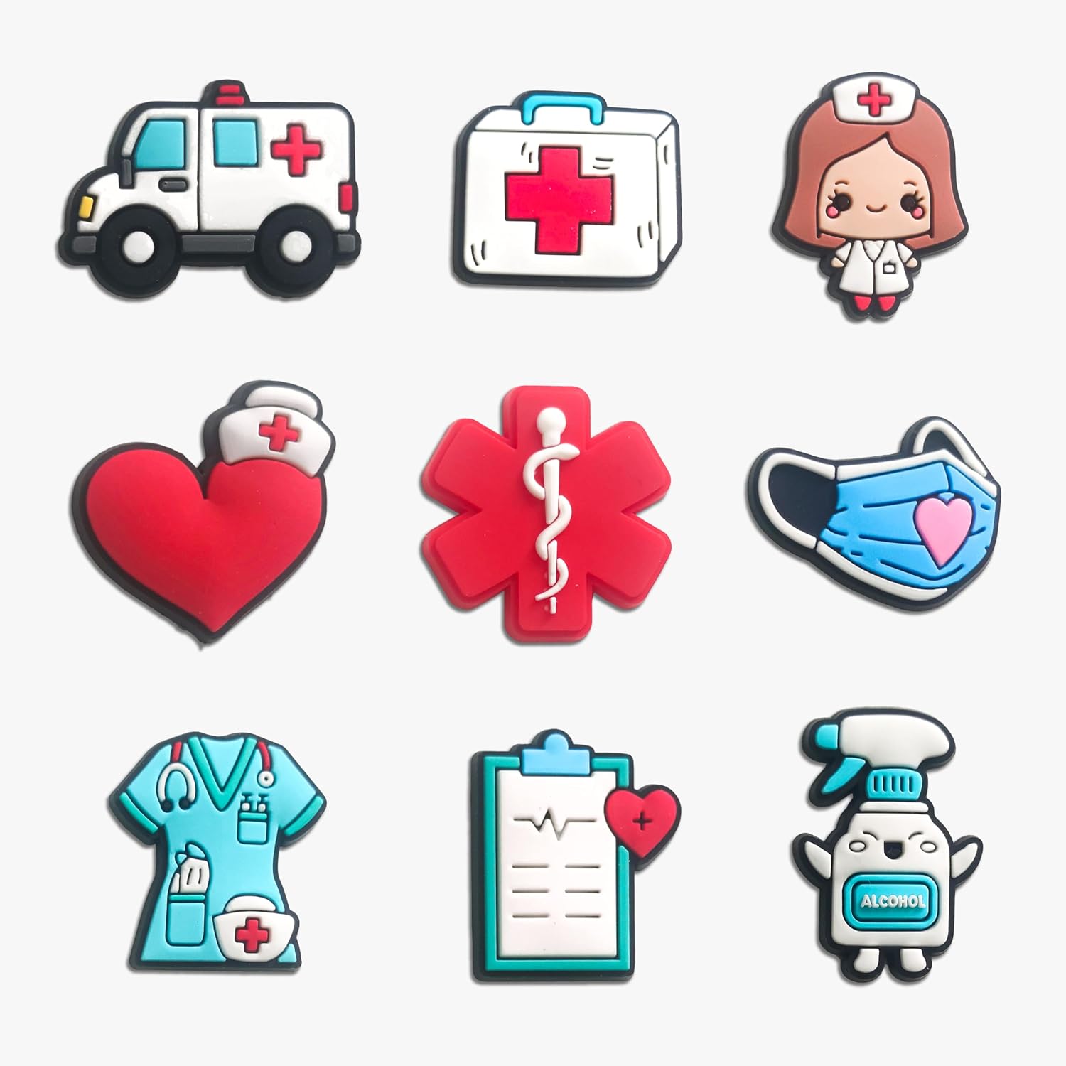 Medical Nurse Shoe Charms for Girls & Women, Cute Medical Accessories for Clogs, Kawaii Shoe Decoration Charms for Party Favor Gifts