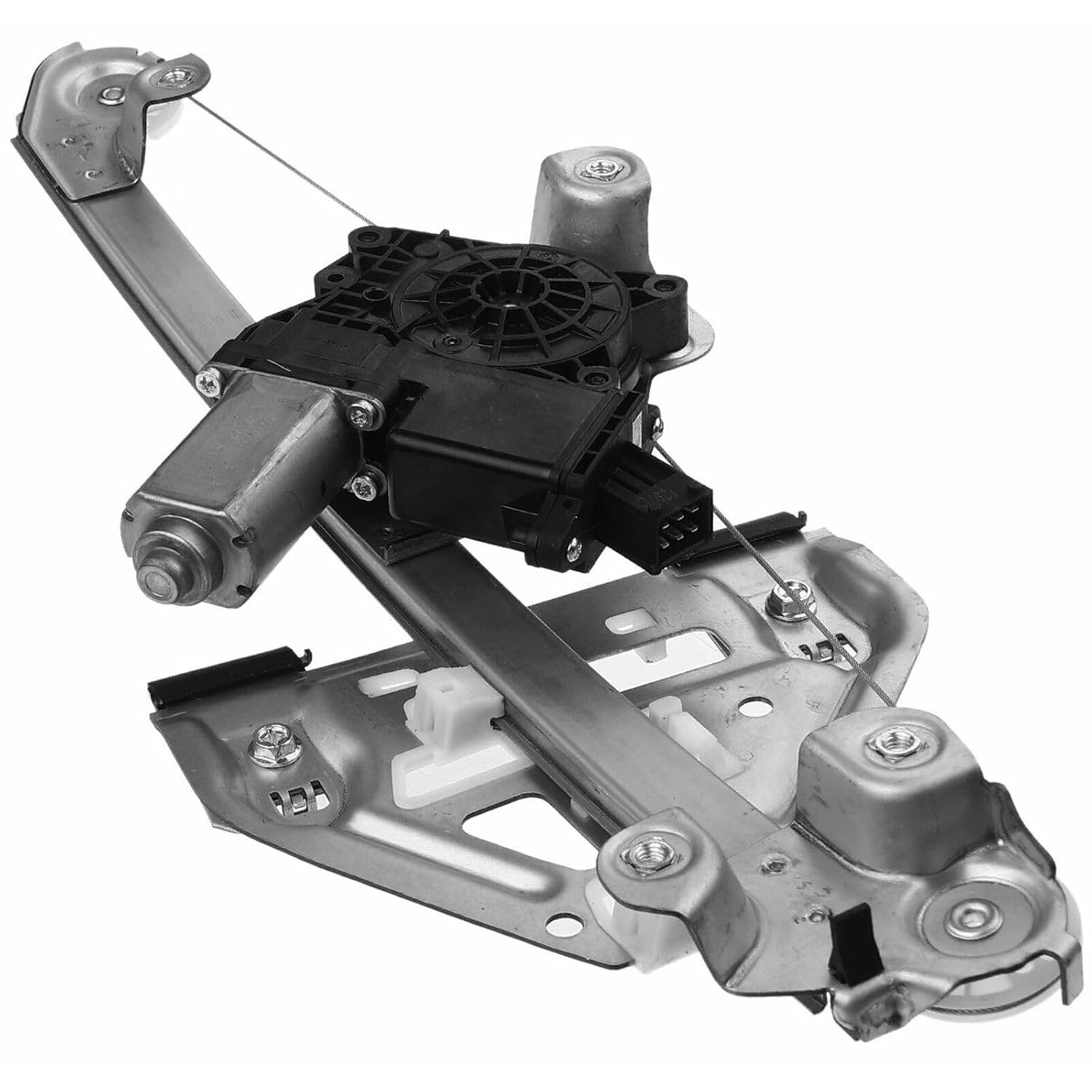 Power Window Regulator with Motor Rear Left Metal and Plastic for Cadillac for STS 4.6L 2005-2010 & 3.6L 2005-2011 & 4.4L 2006-2009 Bolt on-Attachment Type Electric-Electric/Manual