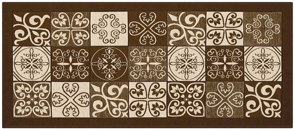 Tappeto Cucina Antiscivolo Lavabile - 55x80cm - Made In Italy - Colore Maiolica/Tortora - Foto 11