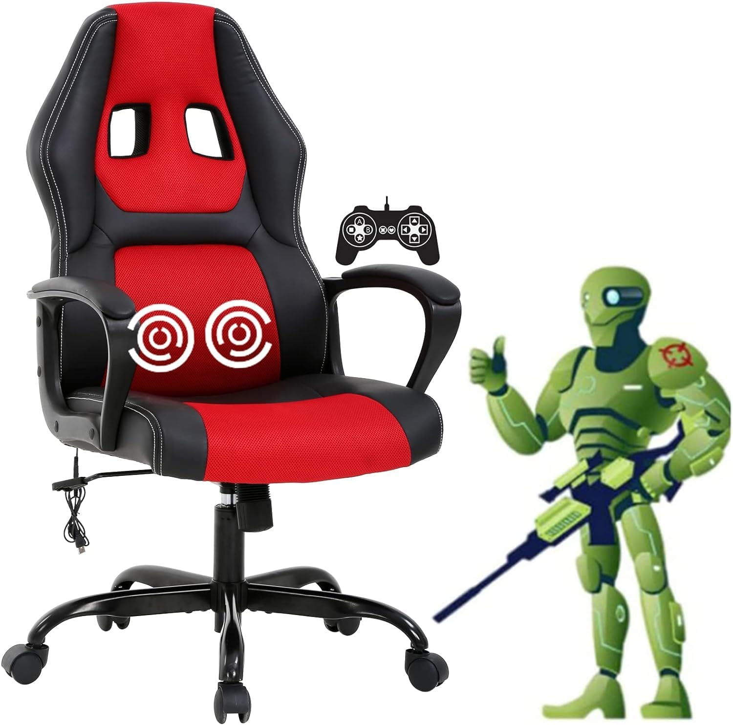 PayLessHere Gaming Chair Office Chair Support Adjustable Ergonomic Pu Leather Racing