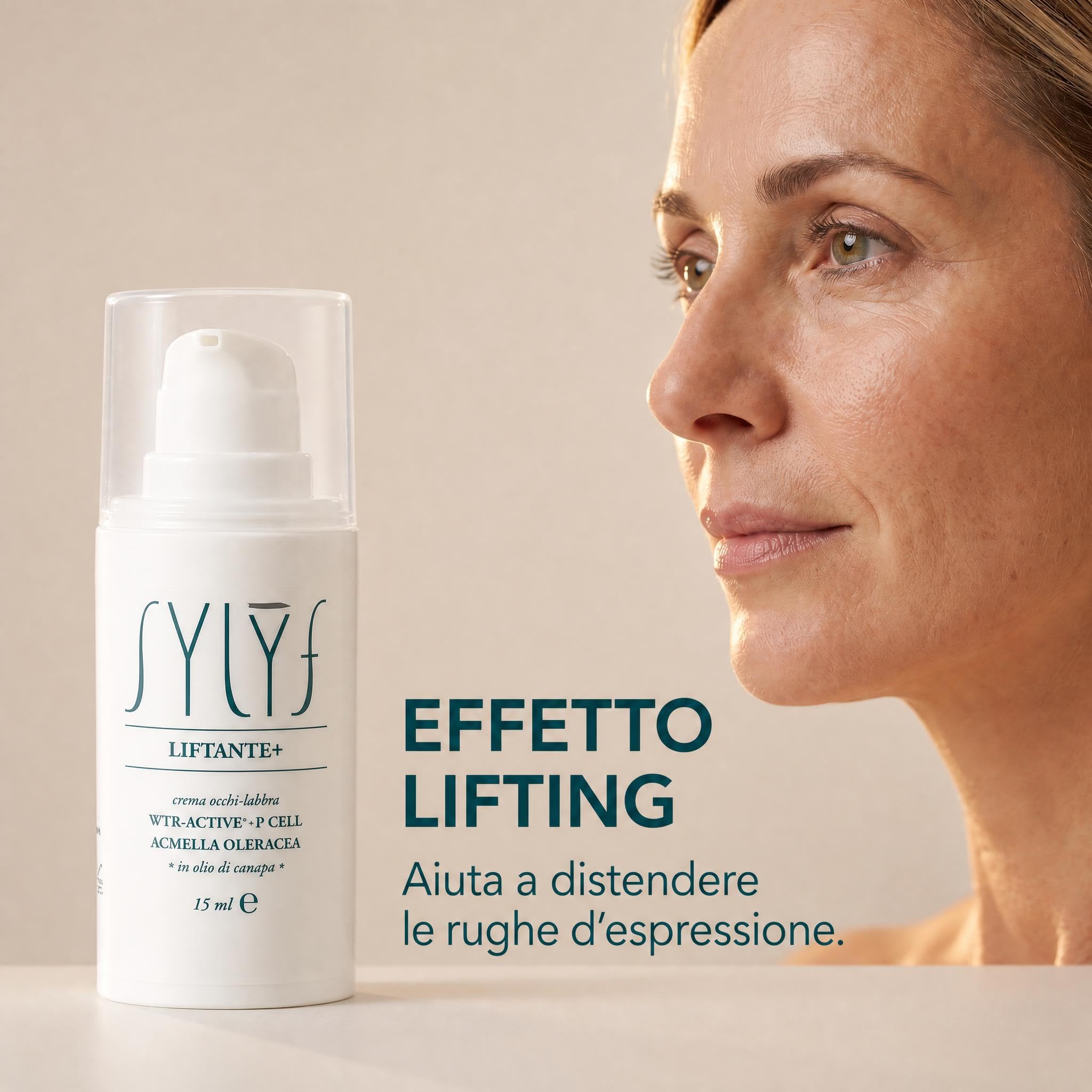 SYLYF Crema Liftante Contorno Occhi e Labbra Liftante Anti-Età 15 ml | Effetto lifting | rughe d'espressione | borse e occhiaie | Acmella Oleracea, estratto di tartufo bianco